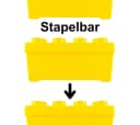 LEGO® Aufbewahrungsbox Mittel Stapelbar Gelb Bild 1