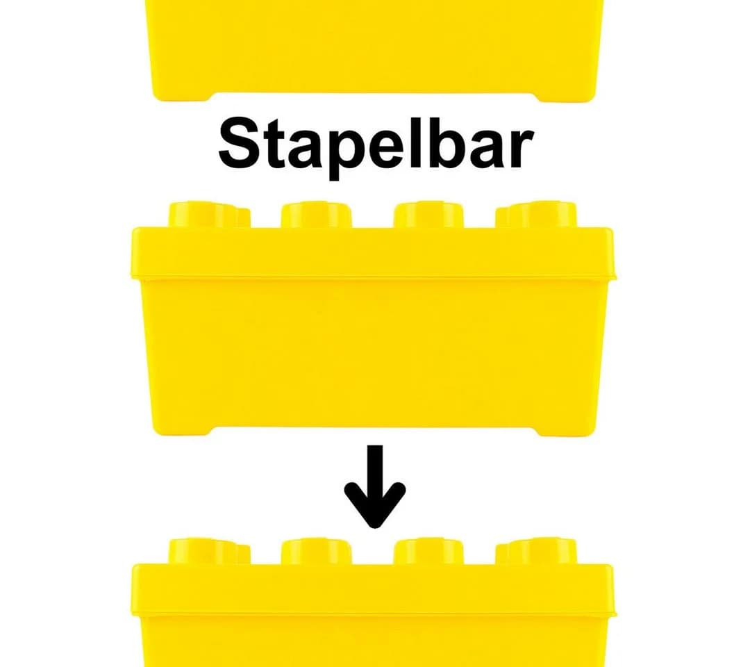 LEGO® Aufbewahrungsbox Mittel Stapelbar Gelb