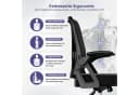 Hiazurm Bürostuhl Schwarz Ergonomisch Mesh Chefsessel mit Wippfunktion Bild 1
