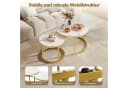 Hiazurm Couchtisch 2er Set Marmoroptik Schwarz Bild 5