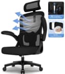 Hiazurm Bürostuhl Ergonomisch Schwarz Verstellbare Armlehne Bild 2