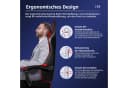 Hiazurm Gaming-Stuhl Ergonomisch mit Fußstütze & Wippfunktion bis 170° Rot Bild 1