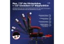 Hiazurm Gaming-Stuhl Ergonomisch mit Fußstütze & Wippfunktion bis 170° Rot Bild 3