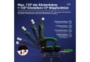 Hiazurm Gaming-Stuhl Ergonomisch Grün Fußstütze 150kg Bild 4