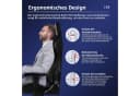 Hiazurm Gaming-Stuhl Schwarz Ergonomisch Wippfunktion bis 170° Bild 3