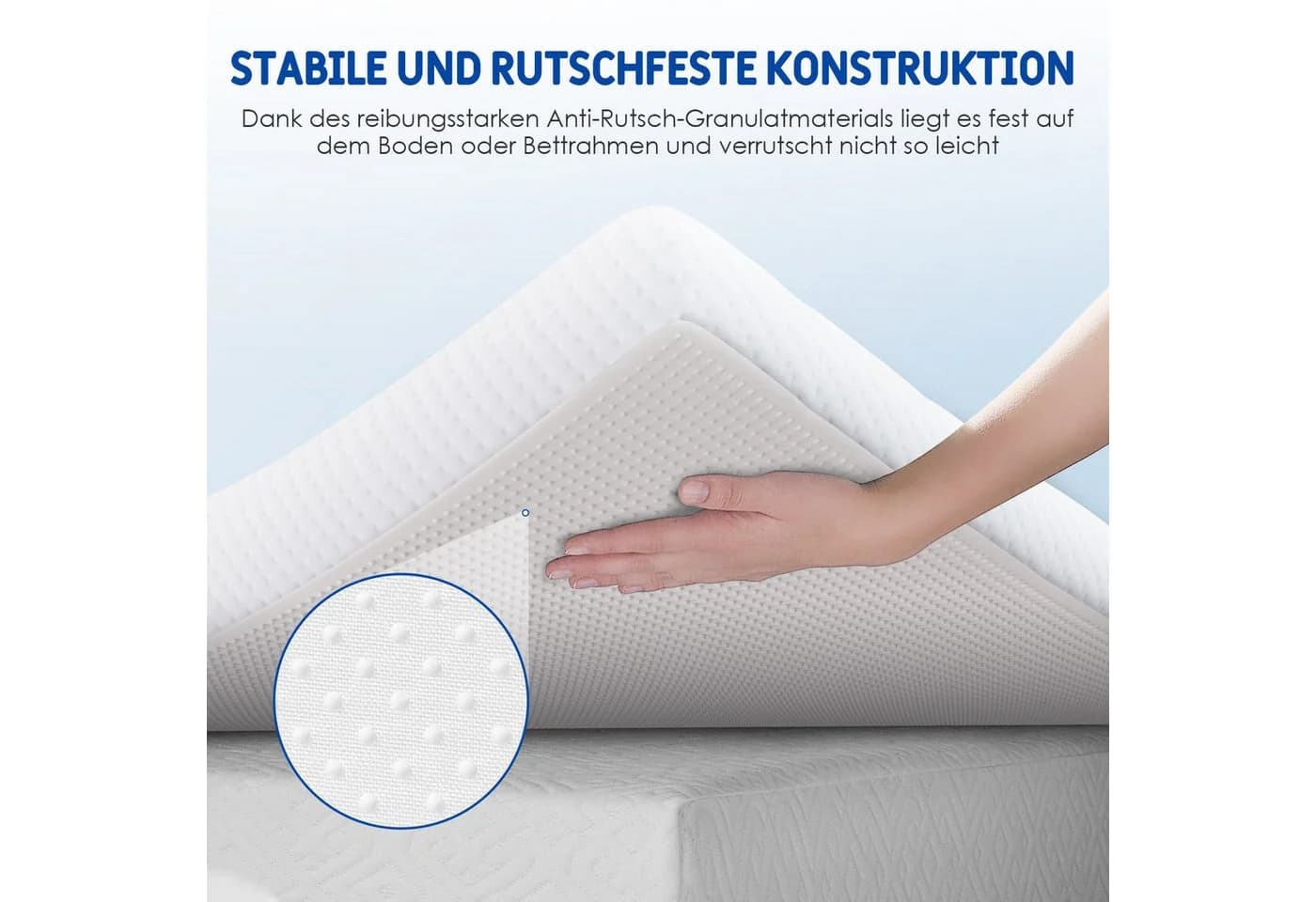Hiazurm Matratzentopper 7-Zonen Memory-Schaum Weiß - Bild 3