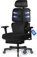 Hiazurm Bürostuhl Schwarz Ergonomisch mit 6D-Armlehnen & Adaptiver Rückenlehne Bild 2