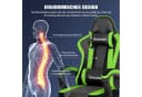 Hiazurm Gaming-Stuhl Ergonomisch mit Fußstütze & Lordosenstütze Grün Bild 1