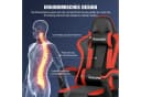 Hiazurm Gaming-Stuhl mit Fußstütze und Lordosenstütze Rot Bild 1