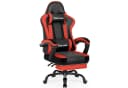 Hiazurm Gaming-Stuhl mit Fußstütze und Lordosenstütze Rot Bild 2