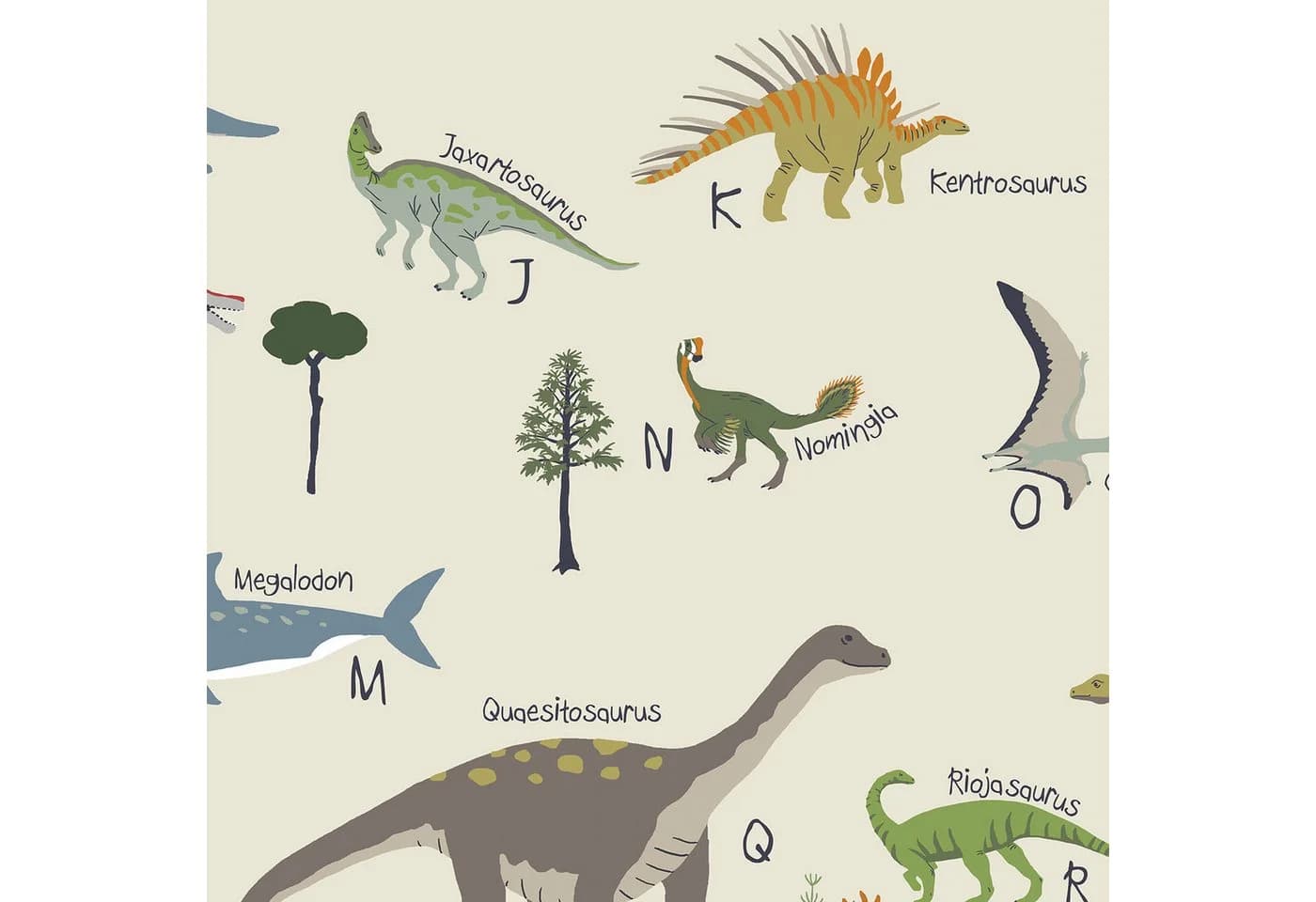 Designforlittleones Poster Dinosaurier ABC Poster Bunt - Bild 3