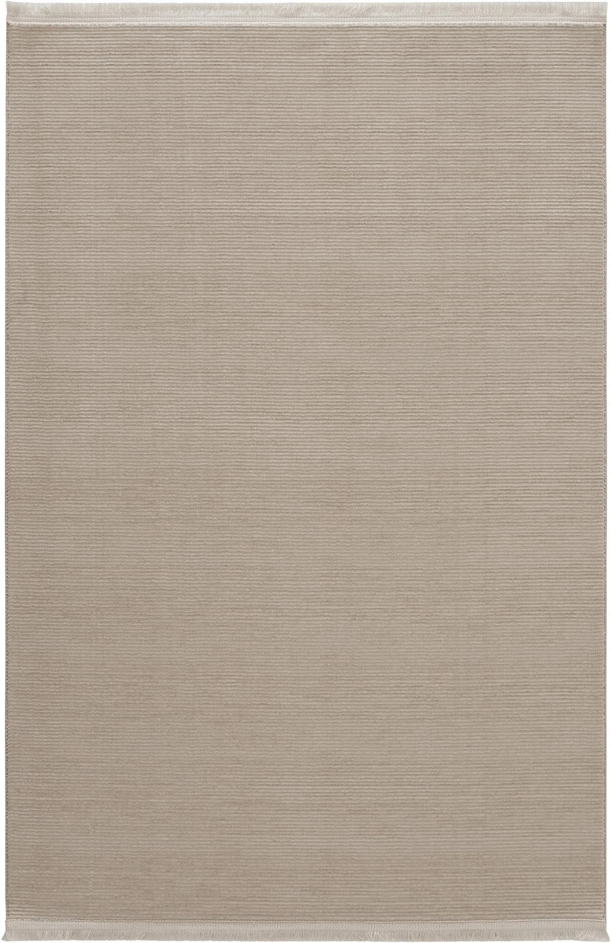 Teppich SEHRAZAT Diamond 7860 Beige Gestreift mit Fransen
