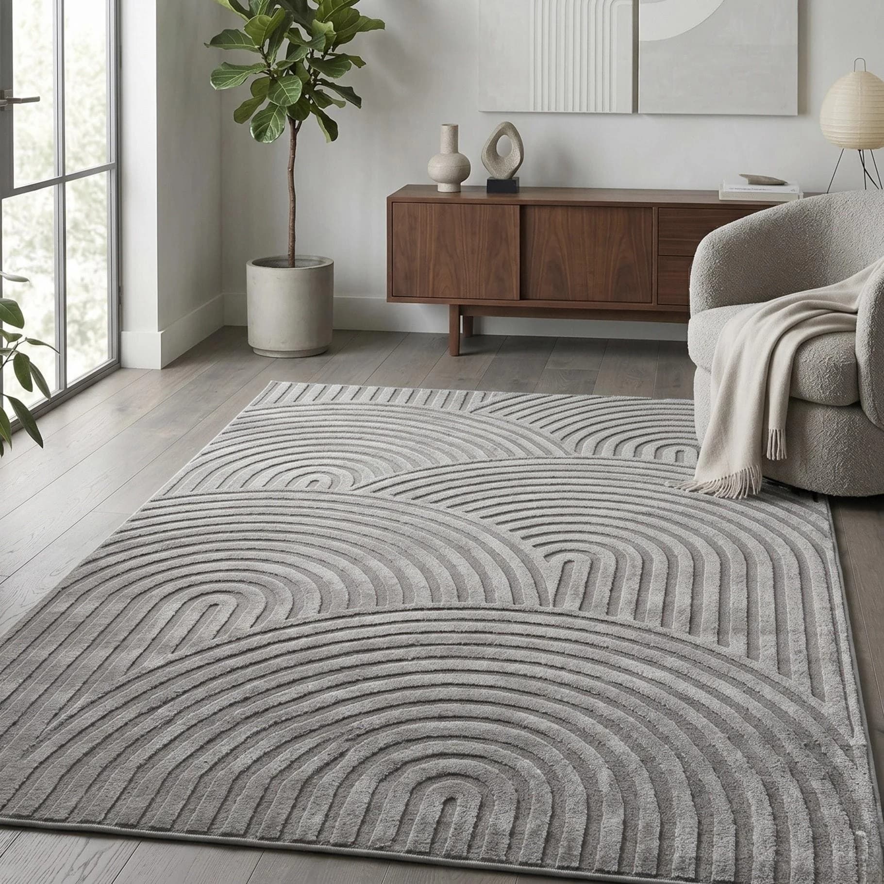 Teppich SEHRAZAT Rio 1500 Dunkelgrau Polyester