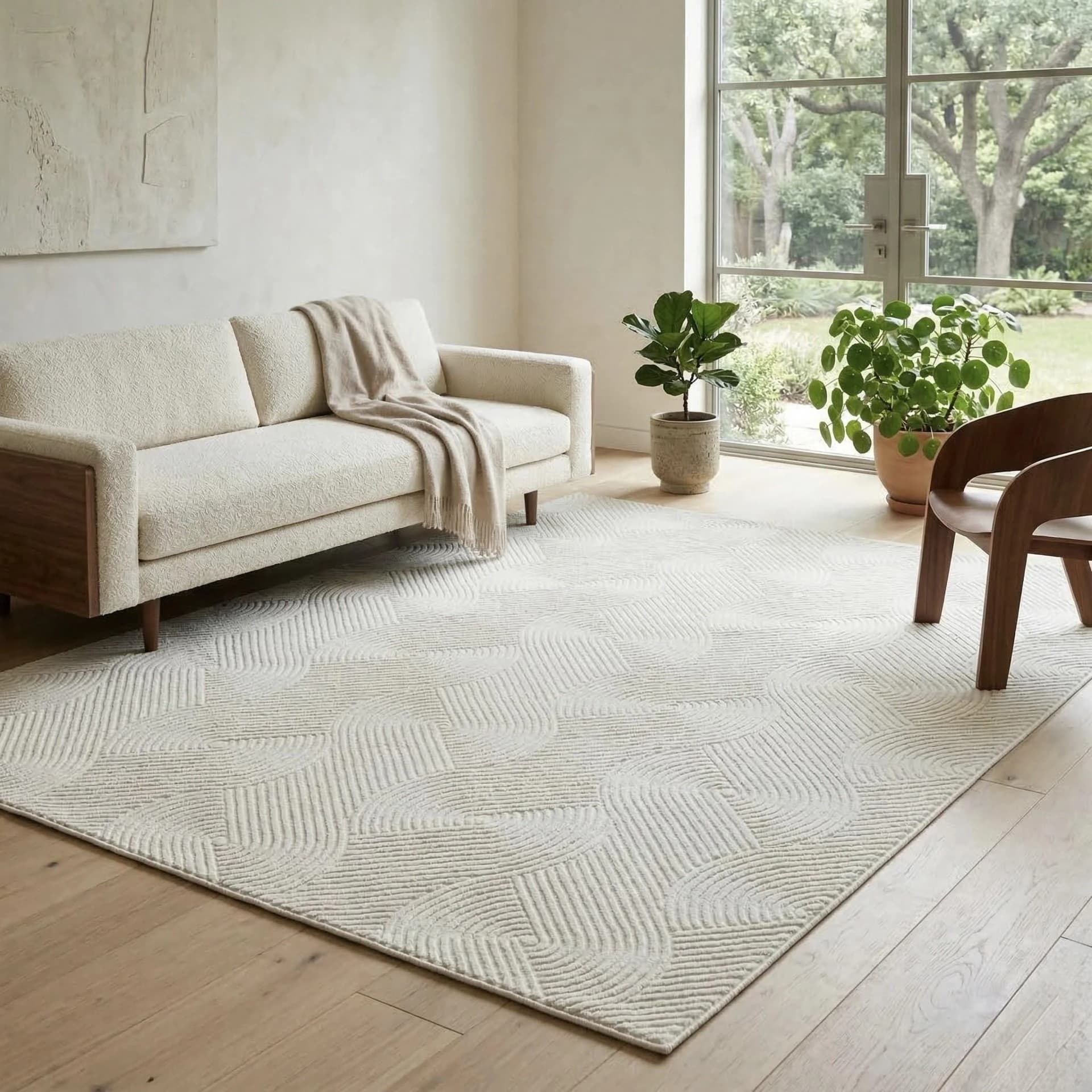 Teppich SEHRAZAT Nora Creme 80x150 cm Polyester