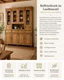 Wohnpalast Buffet Gründerzeit Buffetschrank Weichholz Landhausstil Bild 1