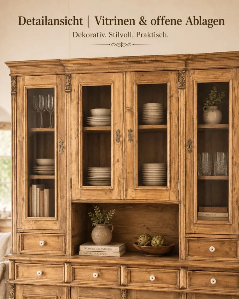 Wohnpalast Buffet Gründerzeit Buffetschrank Weichholz Landhausstil - Bild 3