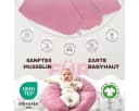 SEI Design Stillkissenbezug Musselin 100% Bio-Baumwolle Rosa Bild 4