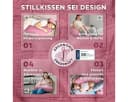 SEI Design Stillkissenbezug Musselin 100% Bio-Baumwolle Rosa Bild 5