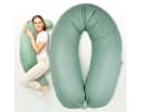 SEI Design Stillkissen XXL Bio-Musselin Grün Ergonomisch Bild 2