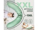 SEI Design Stillkissen XXL Bio-Musselin Grün Ergonomisch Bild 3