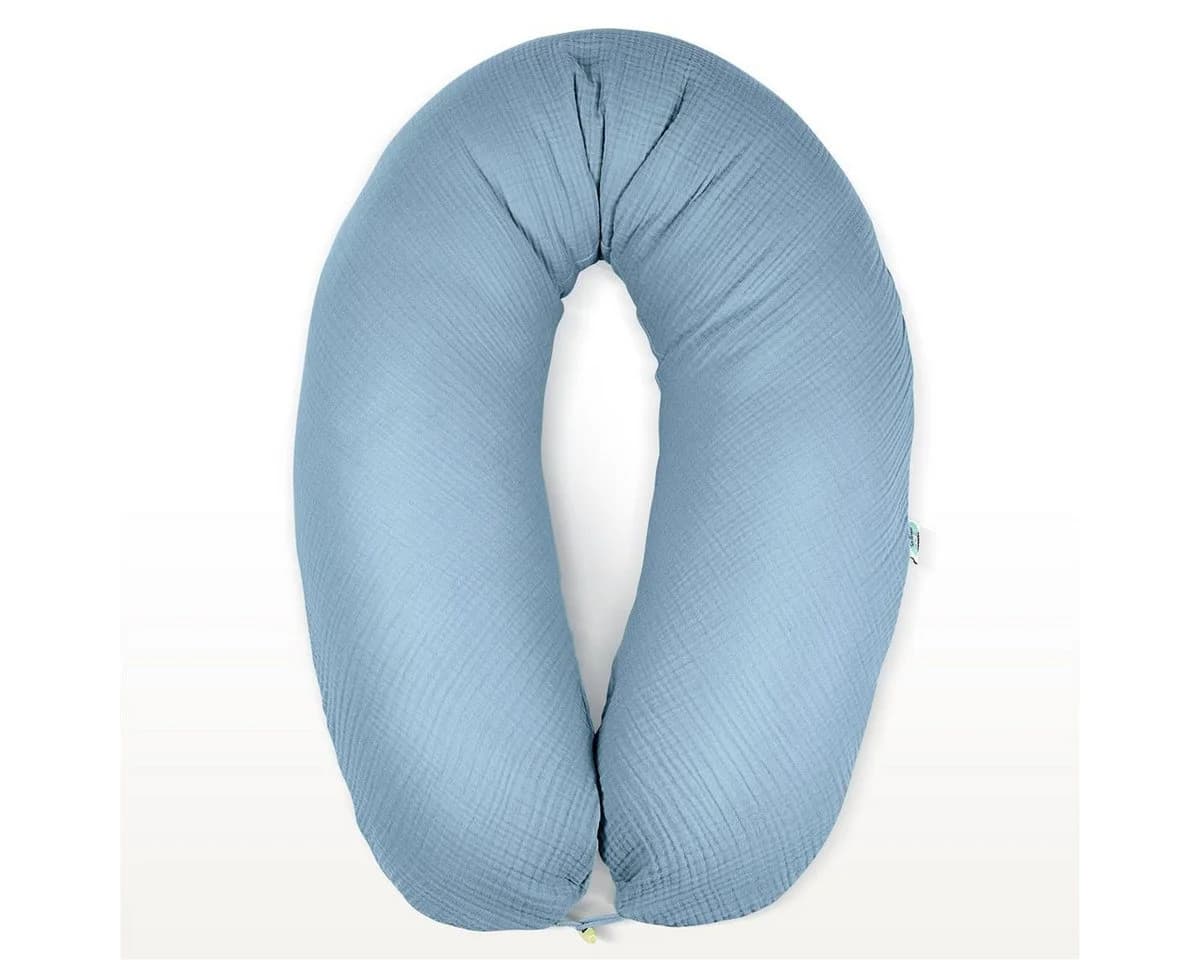 SEI Design Stillkissen XXL 190x30 cm Bio Baumwolle Blau - Bild 2