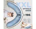 SEI Design Stillkissen XXL 190x30 cm Bio Baumwolle Blau Bild 4