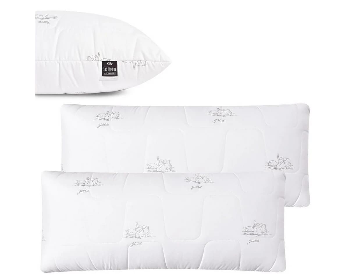SEI Design Kopfkissen 2er Pack Mikrofaser 40x80 cm Vegan - Bild 2