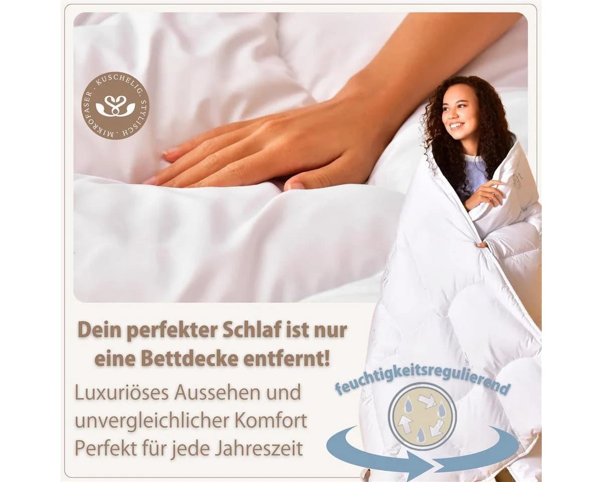 SEI Design SWAN de Luxe Winterbettdecke Perkal Baumwolle 100% Polyester Füllung - Bild 4