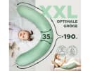 SEI Design Stillkissen XXL 190x30 cm Musselin Grün Ergonomisch Bild 3