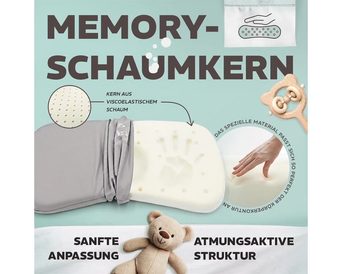 SEI Design Babykissen Memory-Foam Kopfmulde - Bild 3