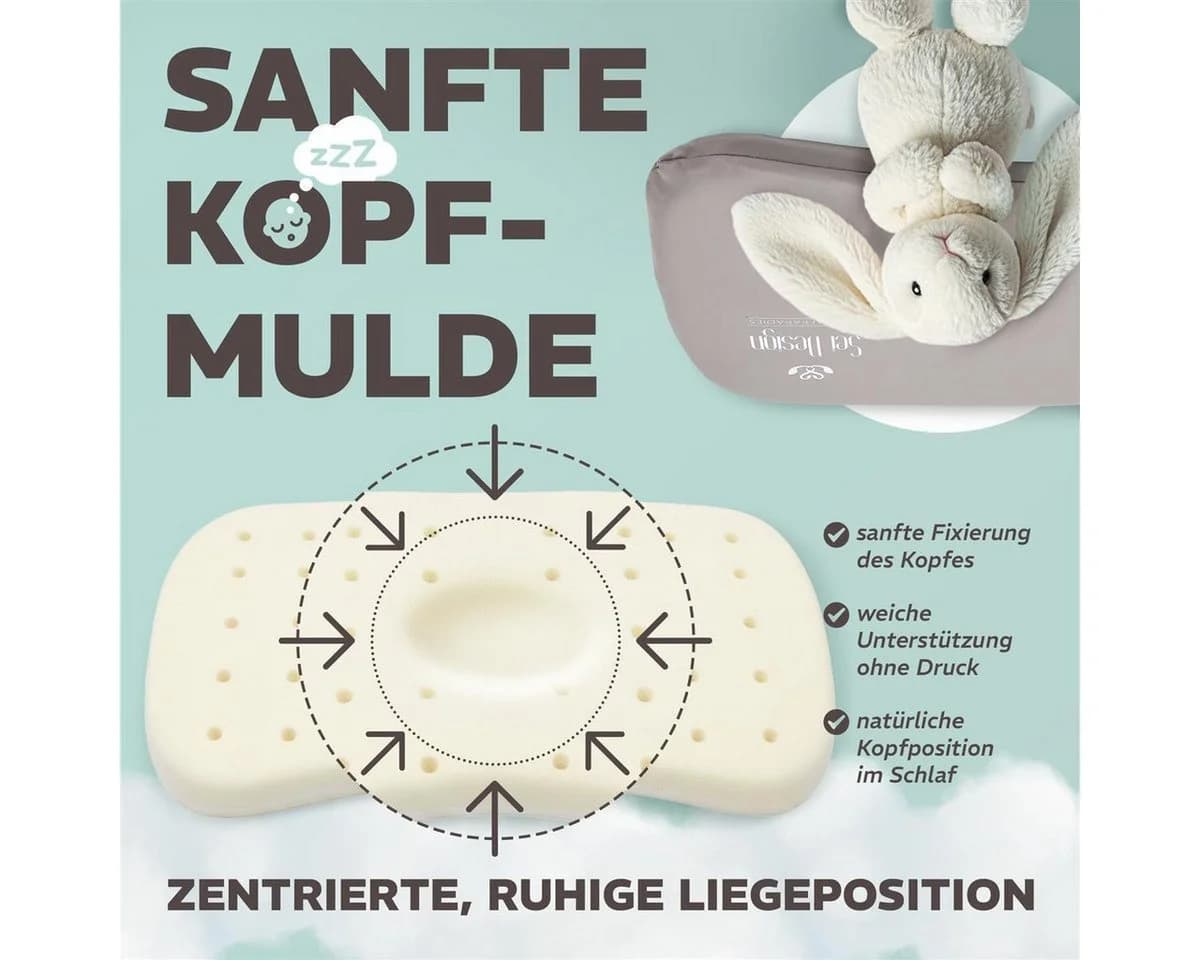 SEI Design Babykissen Memory-Foam Kopfmulde - Bild 4