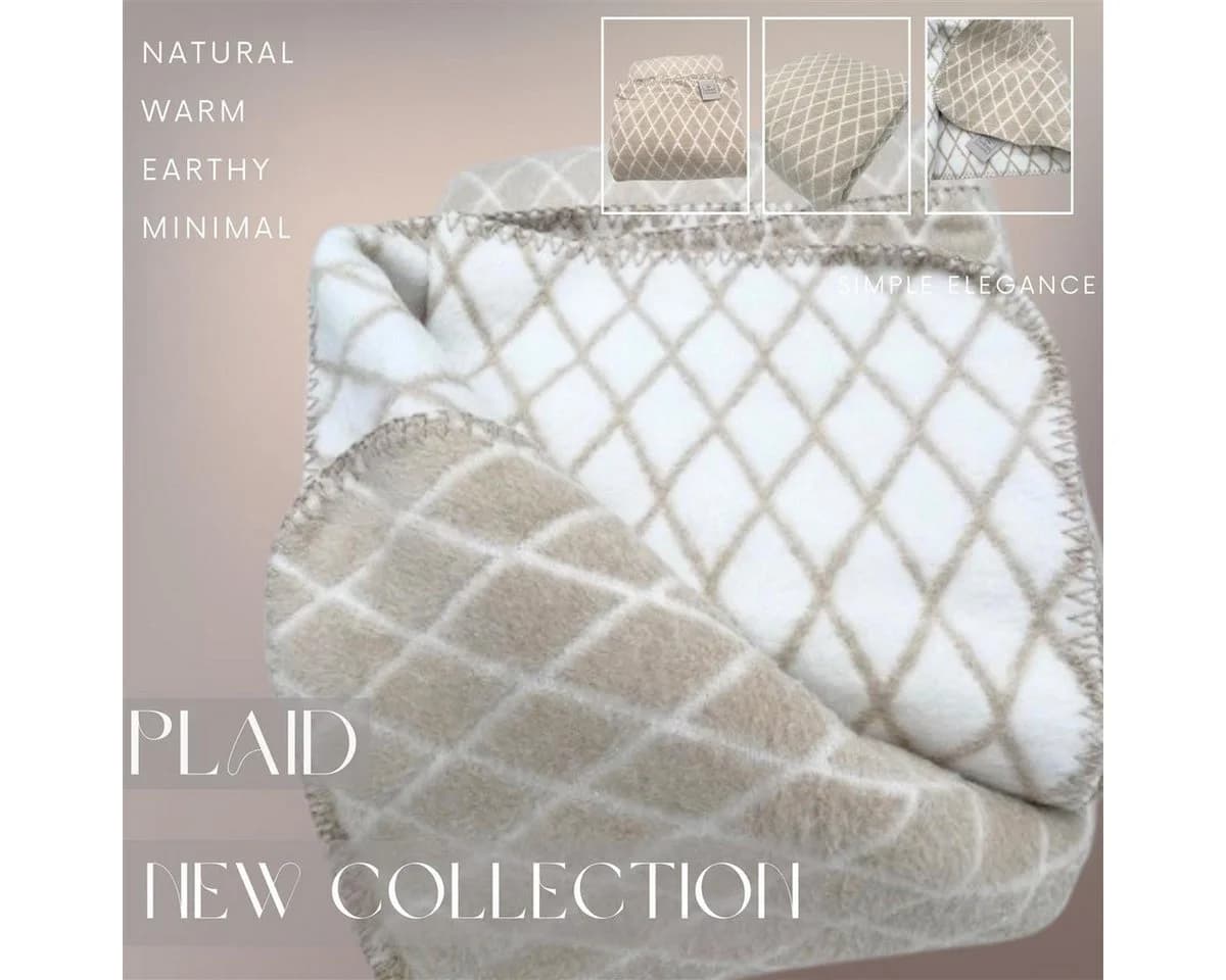 SEI Design Plaid Kuscheldecke 150x200 cm Beige Nordic Elegance - Bild 5