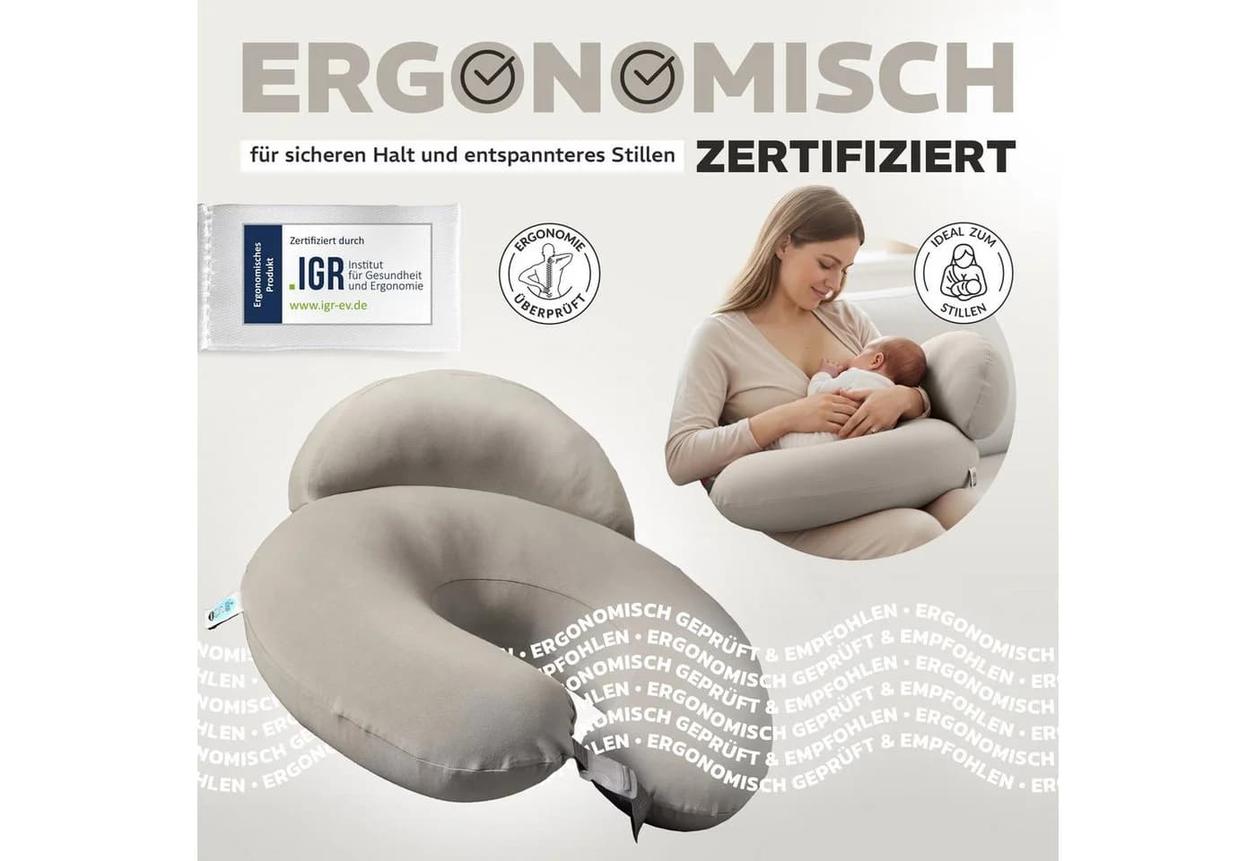 SEI Design Stillkissen CuddlePlus mit Sicherheitsgurt - Bild 3