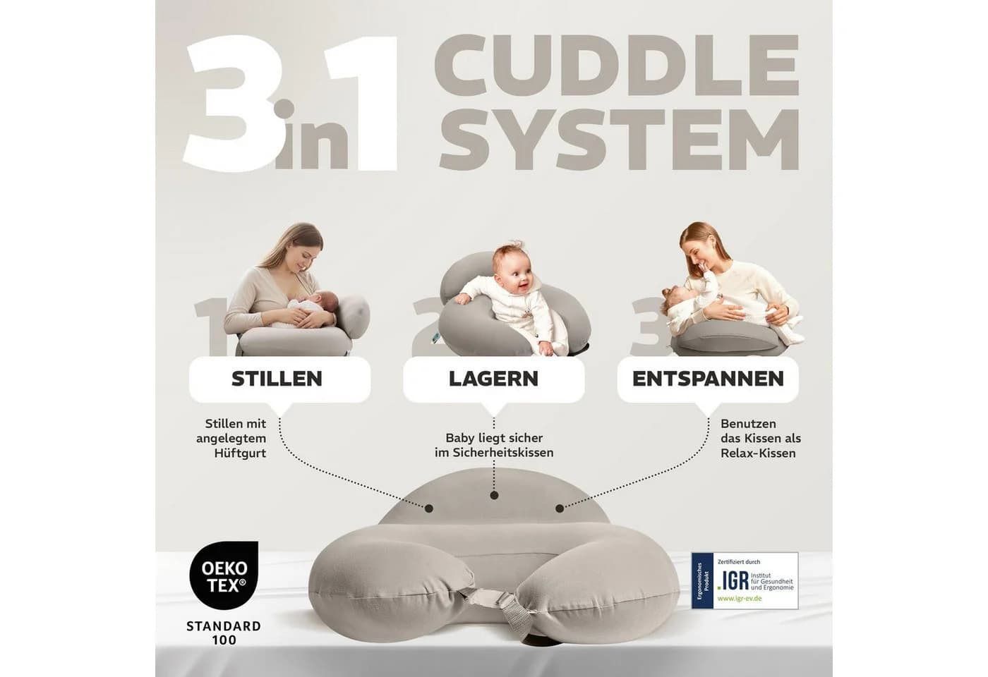 SEI Design Stillkissen CuddlePlus mit Sicherheitsgurt - Bild 4