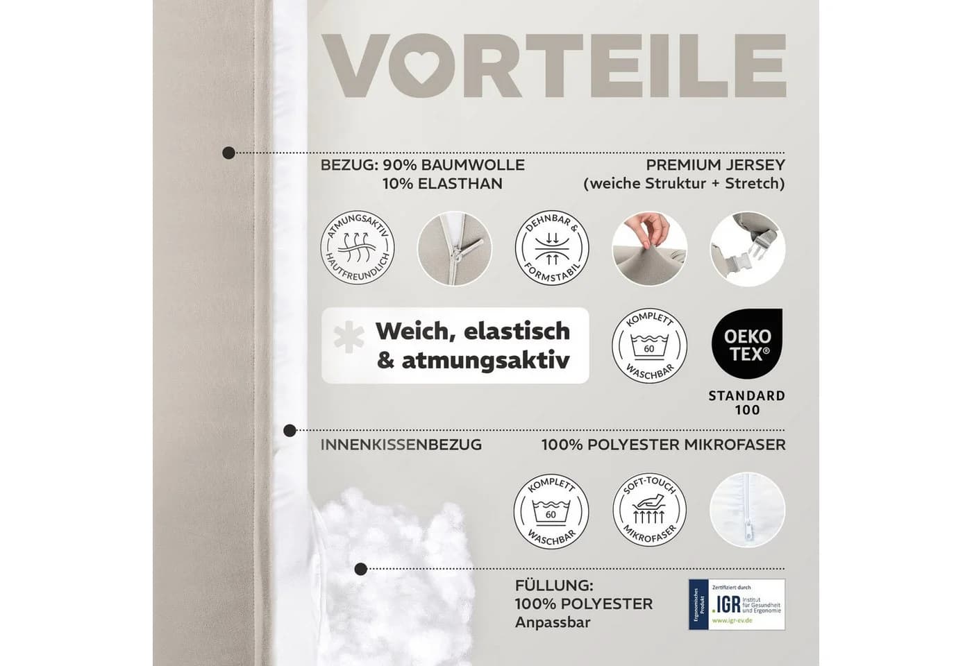 SEI Design Stillkissen CuddlePlus mit Sicherheitsgurt - Bild 5