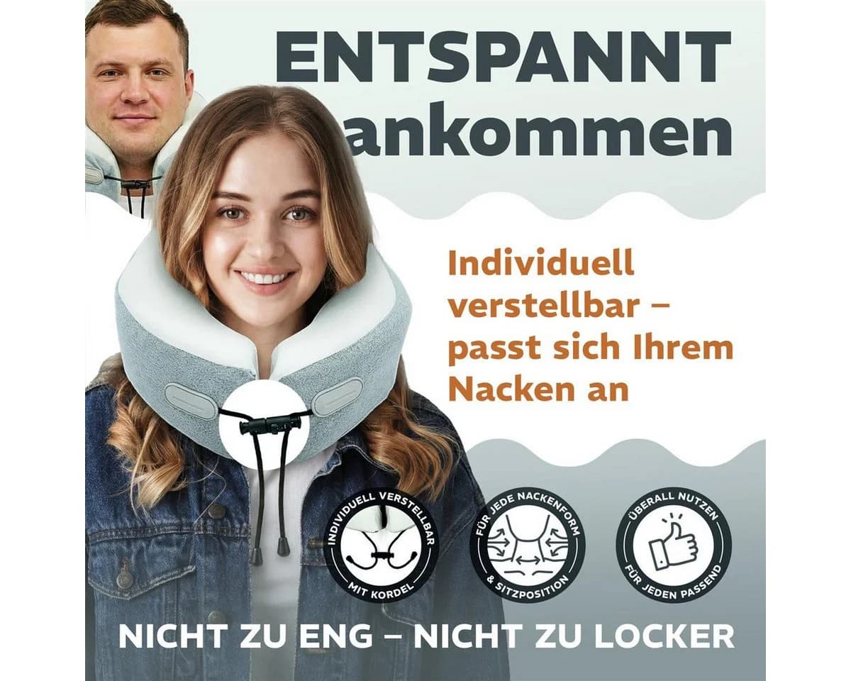 SEI Design Nackenstützkissen Nackenhörnchen - Reisekissen aus Memoryschaum - Bild 3