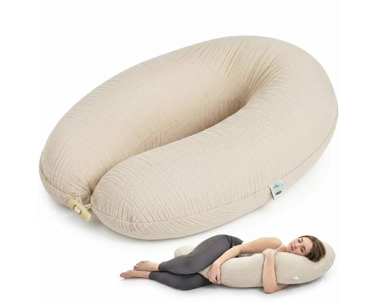 SEI Design Stillkissen Kapok-Füllung XXL 190x35 cm, Bio-Baumwolle - Bild 2