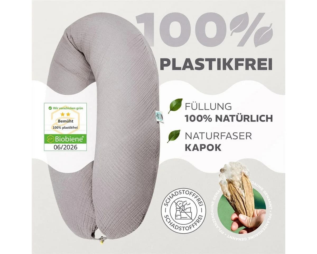 SEI Design Stillkissen Kapok-Füllung Bio-Baumwolle - Bild 5