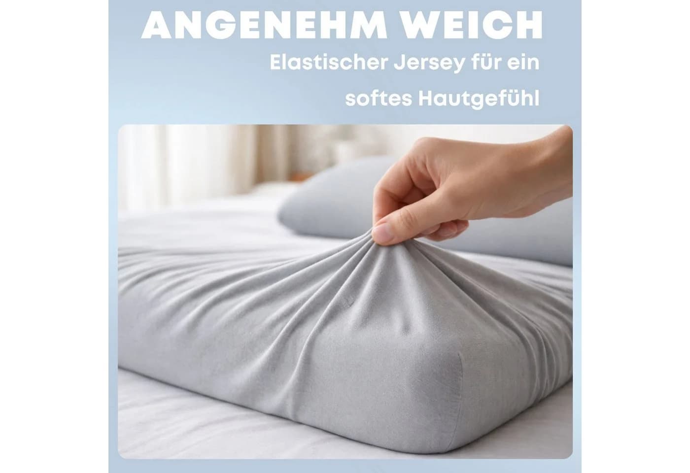 SEI Design Kissenbezug Stretch Silbergrau Universal - Bild 3