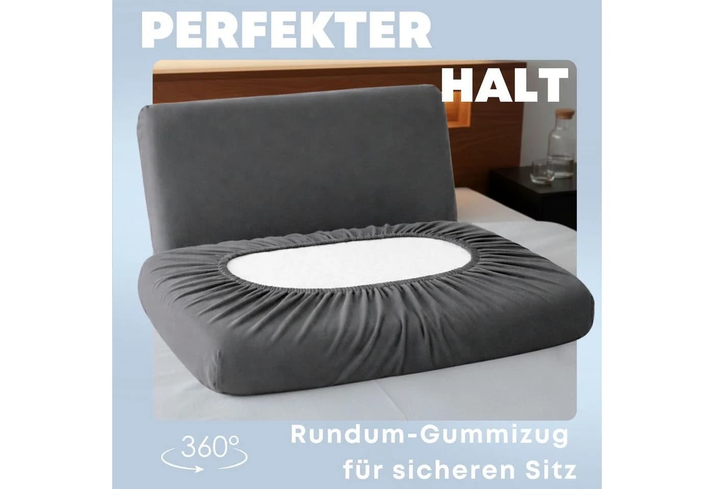 SEI Design Kissenbezug Stretch Grau 40x60 cm