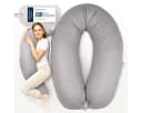 SEI Design Stillkissen XXL Musselin Grau Ergonomisch Bild 1