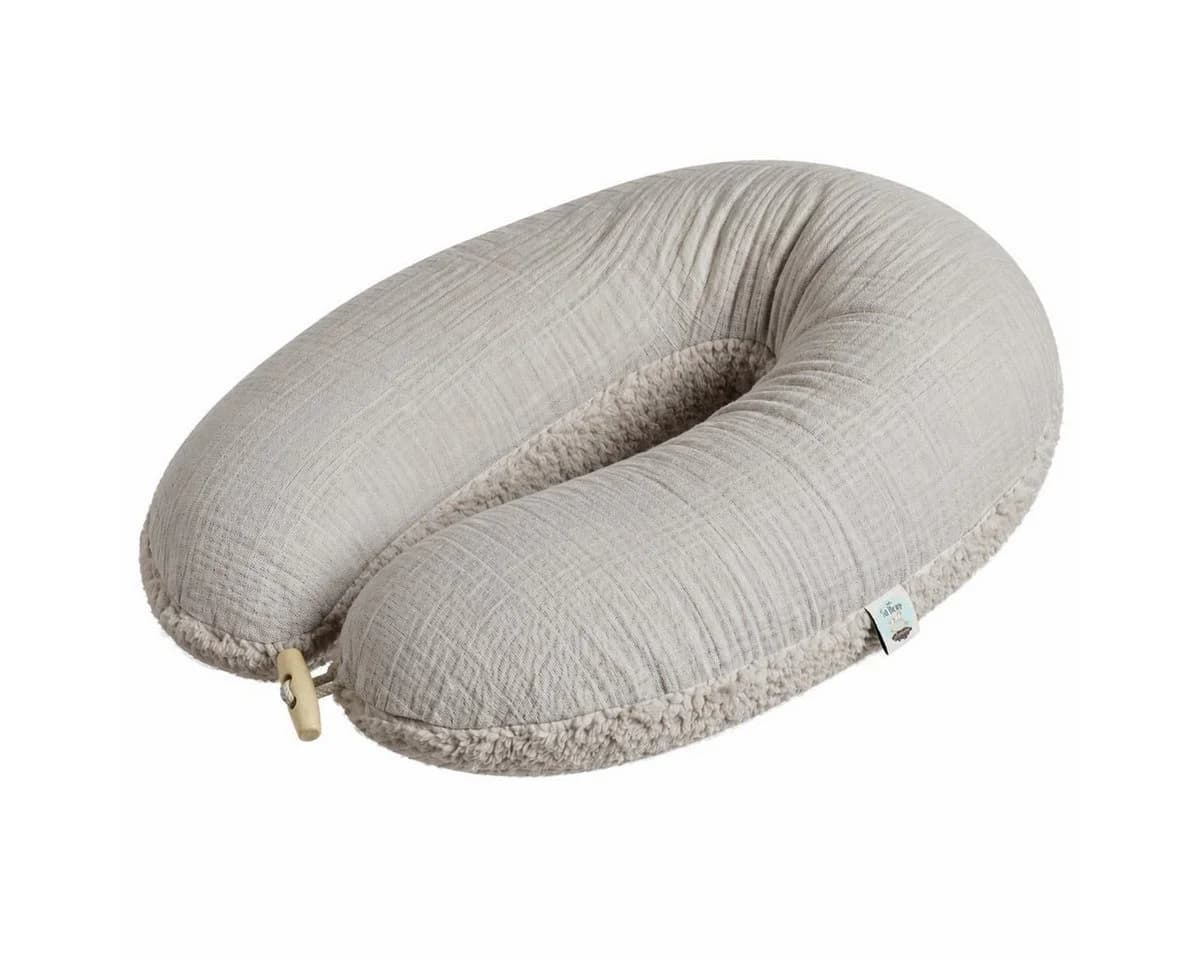 SEI Design Stillkissen XXL Taupe Musselin EPS Mikroperlen - Bild 2