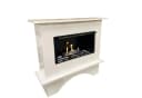 Kaminbau Mierzwa Nina Deluxe Dekokamin Weiß Echtfeuer Bild 2