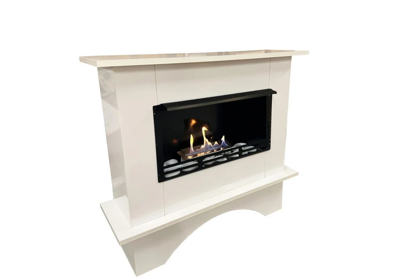 Kaminbau Mierzwa Nina Deluxe Dekokamin Weiß Echtfeuer - Bild 2