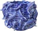 FURNARO Übertopf Fischdekor Blau Keramik Bild 2