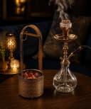 BAYLI Shisha Kohlekorb XL Gold mit Kohlezange Bild 1