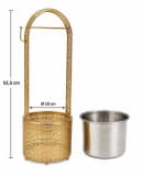 BAYLI Shisha Kohlekorb XL Gold mit Kohlezange Bild 4