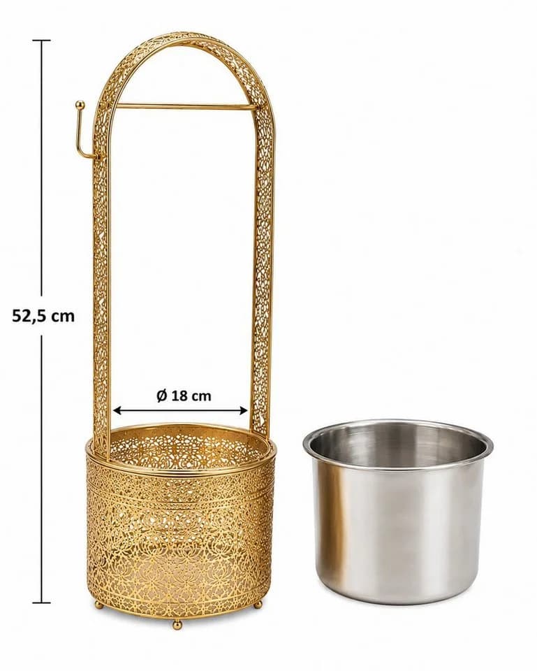 BAYLI Shisha Kohlekorb XL Gold mit Kohlezange - Bild 4