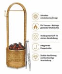 BAYLI Shisha Kohlekorb XL Gold mit Kohlezange Bild 5