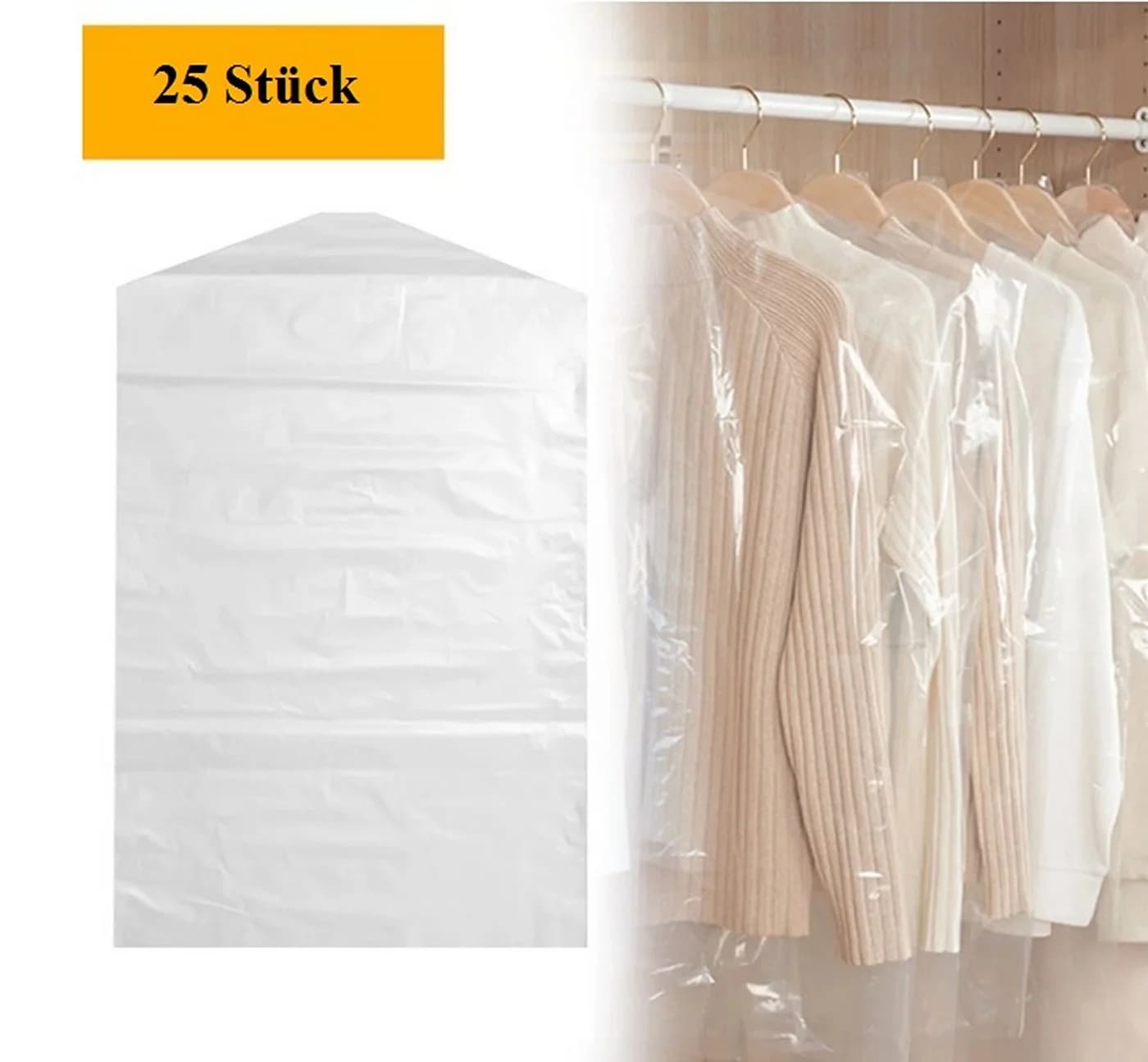 BAYLI Kleiderschutzhülle 25er Set Transparent - Bild 2